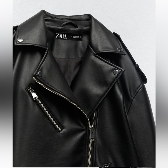 Brand New Zara Oversize Faux Leather Jacket, size M - Picture 2 of 8